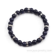 8mm Fashion 24 Blue Goldstone Beads Elastic Bracelet Bangle Jewelry Making Hand